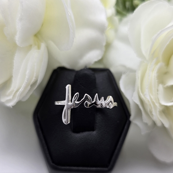 ❤️ MY JESUS STERLING SILVER RING - Picture 8 of 8